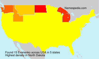 Surname Evanenko in USA Surname Evanenko in USA