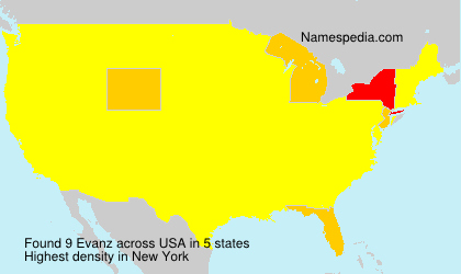 Surname Evanz in USA Surname Evanz in USA