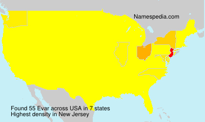 Surname Evar in USA Surname Evar in USA