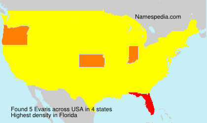 Surname Evaris in USA Surname Evaris in USA