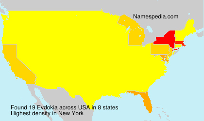 Surname Evdokia in USA Surname Evdokia in USA