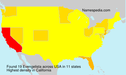 Surname Evengelista in USA Surname Evengelista in USA