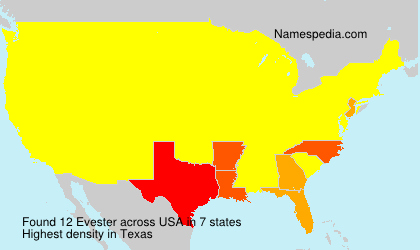 Surname Evester in USA Surname Evester in USA