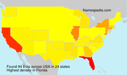 Surname Evia in USA Surname Evia in USA