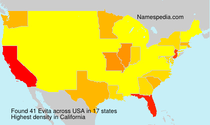 Surname Evita in USA Surname Evita in USA