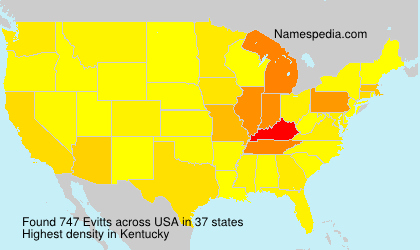Surname Evitts in USA Surname Evitts in USA