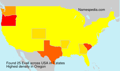 Surname Exall in USA