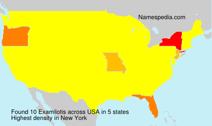 Surname Examilotis in USA Surname Examilotis in USA