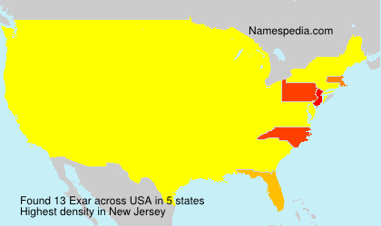Surname Exar in USA Surname Exar in USA