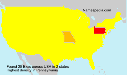 Surname Exas in USA