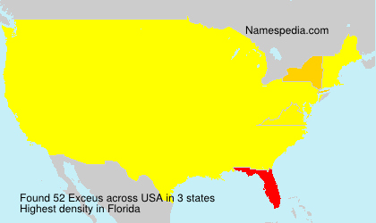 Surname Exceus in USA