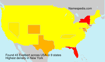 Surname Exelbert in USA