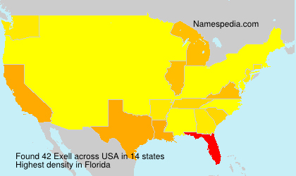 Surname Exell in USA