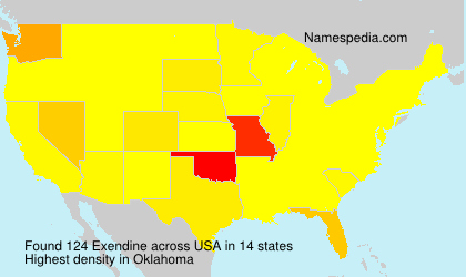 Surname Exendine in USA