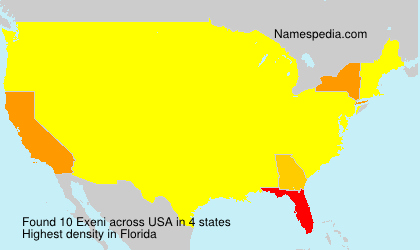 Surname Exeni in USA Surname Exeni in USA