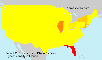 Surname Exius in USA