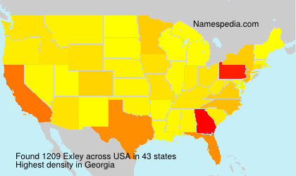 Surname Exley in USA Surname Exley in USA