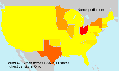 Surname Exman in USA