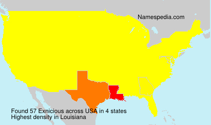Surname Exnicious in USA