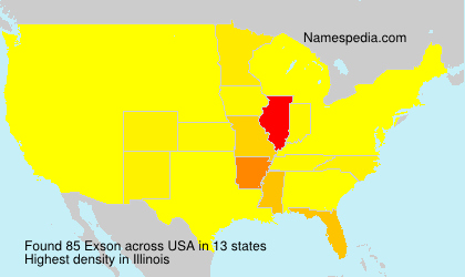 Surname Exson in USA Surname Exson in USA