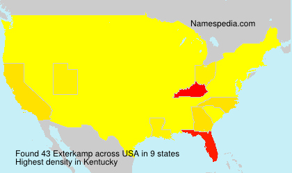 Surname Exterkamp in USA Surname Exterkamp in USA