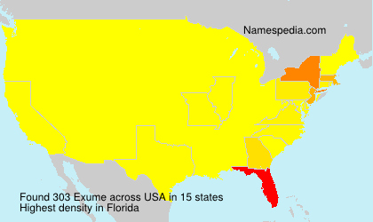 Surname Exume in USA Surname Exume in USA