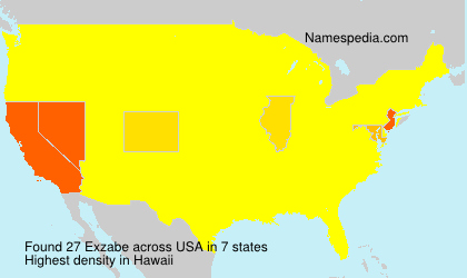 Surname Exzabe in USA Surname Exzabe in USA