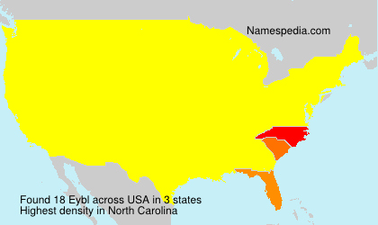 Surname Eybl in USA