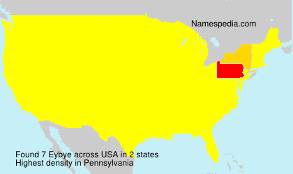 Surname Eybye in USA