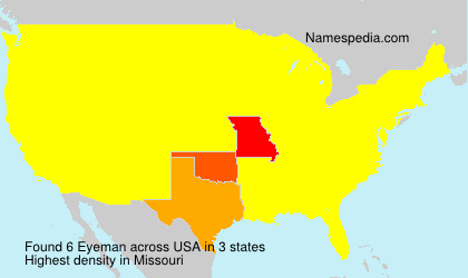 Surname Eyeman in USA