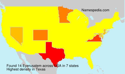 Surname Eyerusalem in USA