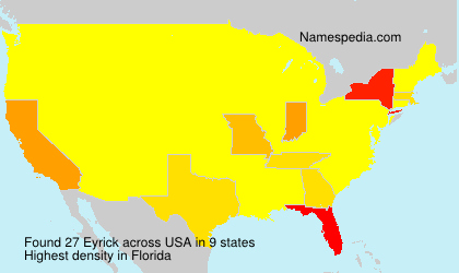 Surname Eyrick in USA Surname Eyrick in USA