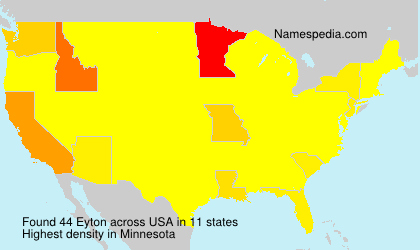 Surname Eyton in USA Surname Eyton in USA