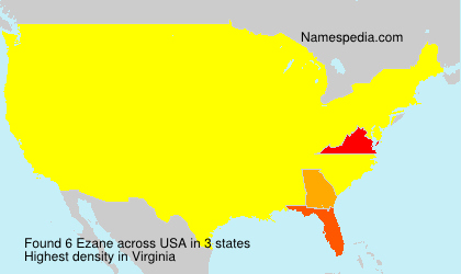 Surname Ezane in USA