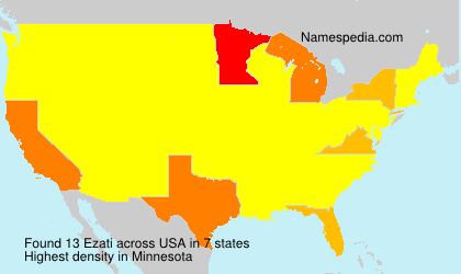 Surname Ezati in USA