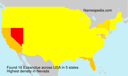 Surname Ezeanolue in USA Surname Ezeanolue in USA