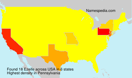 Surname Ezeife in USA