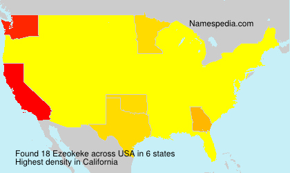 Surname Ezeokeke in USA