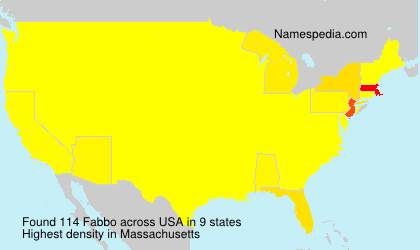 Surname Fabbo in USA Surname Fabbo in USA