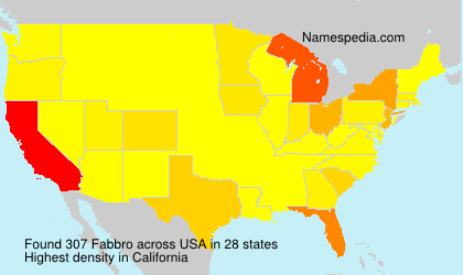 Surname Fabbro in USA Surname Fabbro in USA