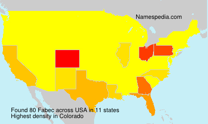 Surname Fabec in USA Surname Fabec in USA