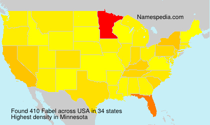 Surname Fabel in USA Surname Fabel in USA