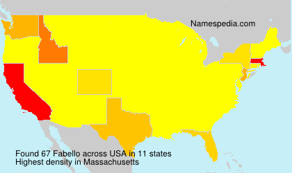 Surname Fabello in USA Surname Fabello in USA
