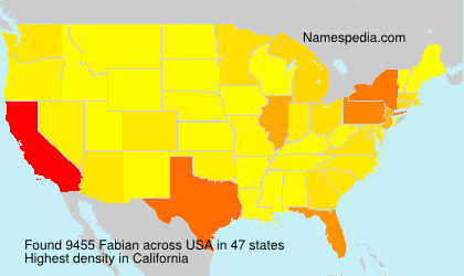 Surname Fabian in USA
