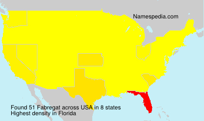 Surname Fabregat in USA Surname Fabregat in USA