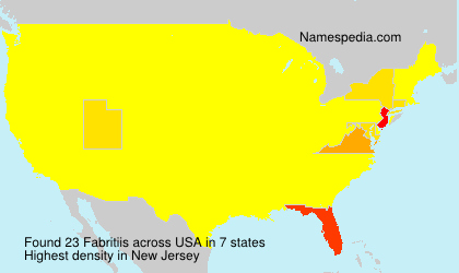 Surname Fabritiis in USA Surname Fabritiis in USA