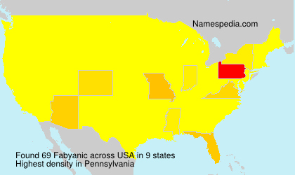 Surname Fabyanic in USA Surname Fabyanic in USA