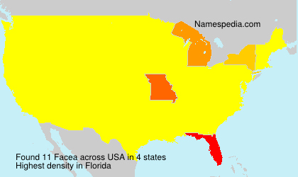 Surname Facea in USA Surname Facea in USA