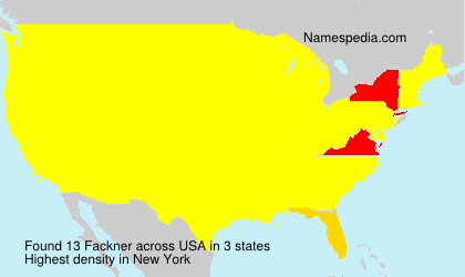 Surname Fackner in USA Surname Fackner in USA