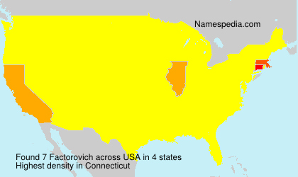 Surname Factorovich in USA Surname Factorovich in USA